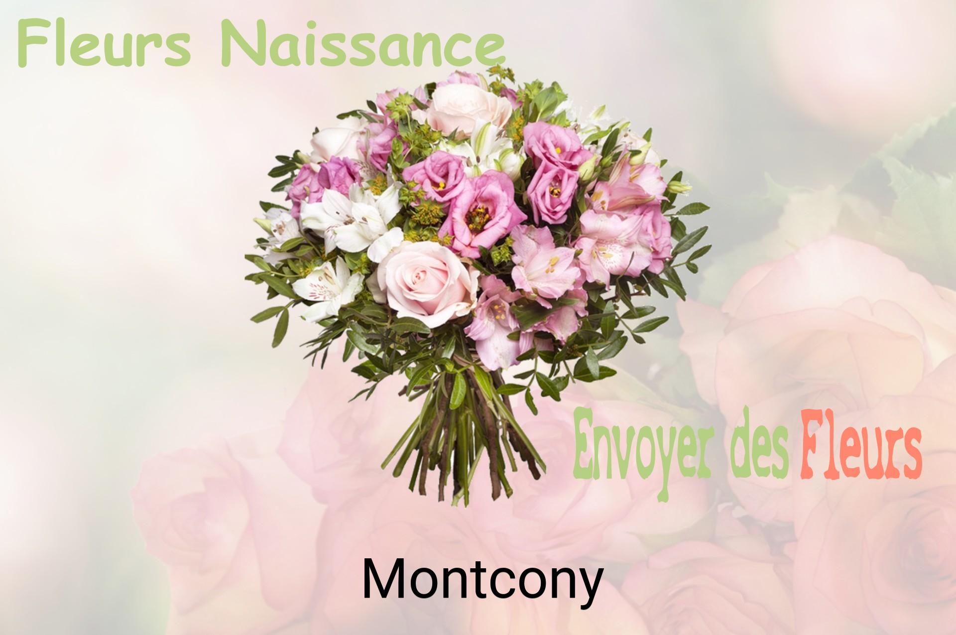 Bouquet de fleurs de naissance livré à Montcony